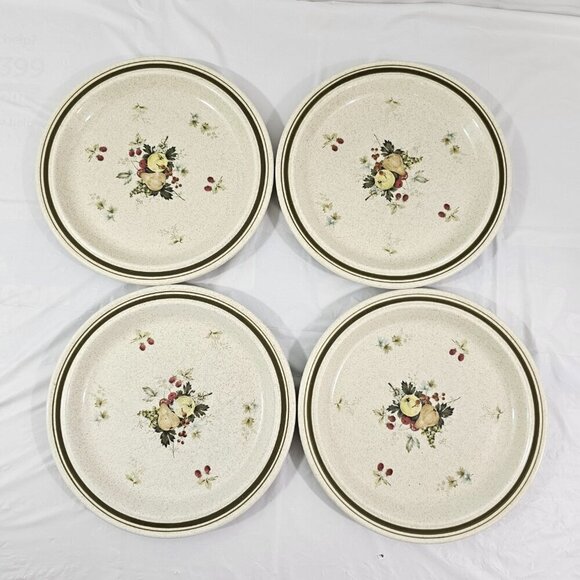 Royal Doulton Cornwall Lambethware Stoneware Salad Luncheon Plates - Set of 4 - Picture 10 of 15
